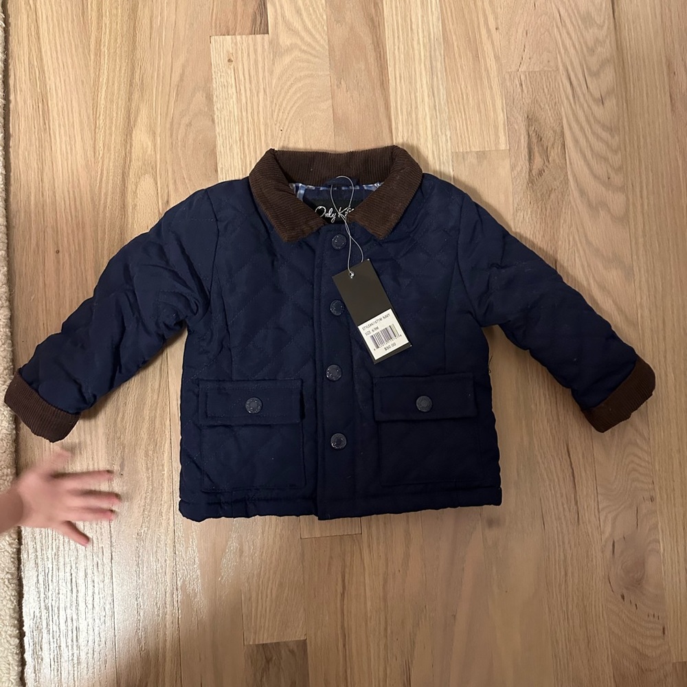 Navy fall jacket quilted jacket